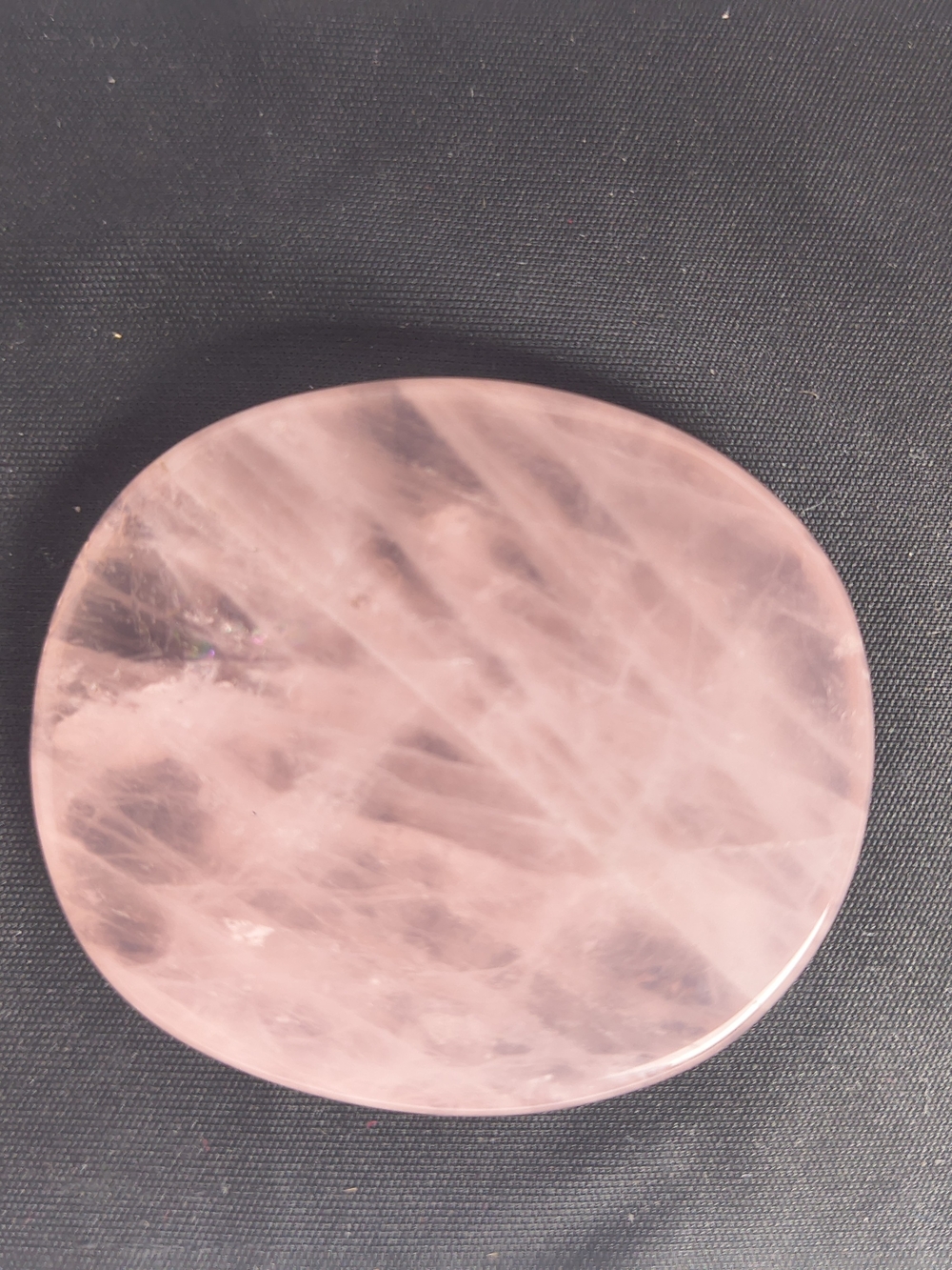 Rose Quartz Worry Stone 1.89" 27.7g Pink Crystal Heart Chakra